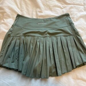 Women's Green Pleated Skirt